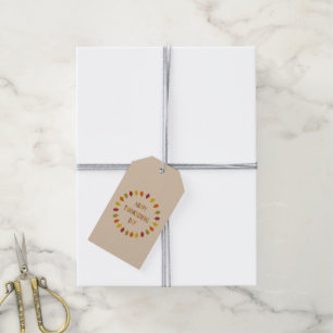 Thanksgiving Oak Leaves Custom Gift Tags