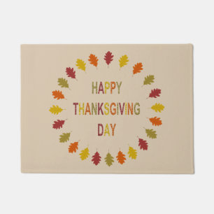 Thanksgiving Oak Leaves Doormat