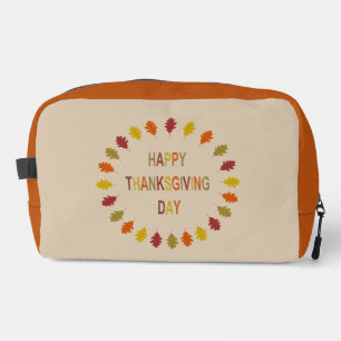 Thanksgiving Oak Leaves Dopp Kit