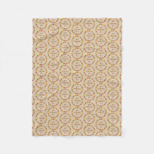 Thanksgiving Oak Leaves Fleece Blanket