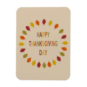 Thanksgiving Oak Leaves Magnet