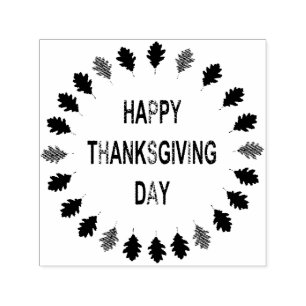 Thanksgiving Oak Leaves Self-inking Stamp