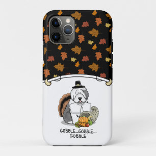 Thanksgiving Old English Sheepdog (Grey 1) Fun iPhone 11 Pro Case
