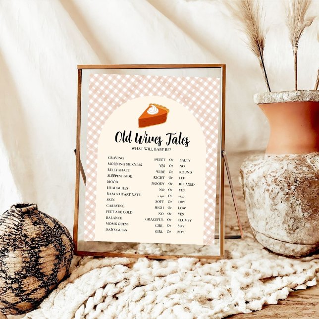 Thanksgiving Old WIves Tales Baby shower Game  Pos Poster (Creator Uploaded)