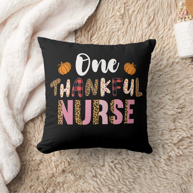 Thanksgiving One Thankful Nurse Leopard Fall Groov Cushion (Blanket)