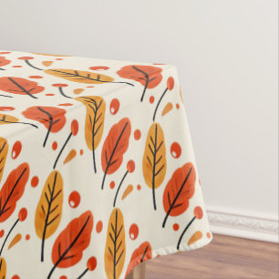 Thanksgiving Orange Yellow Fall Leaves Beautiful Tablecloth