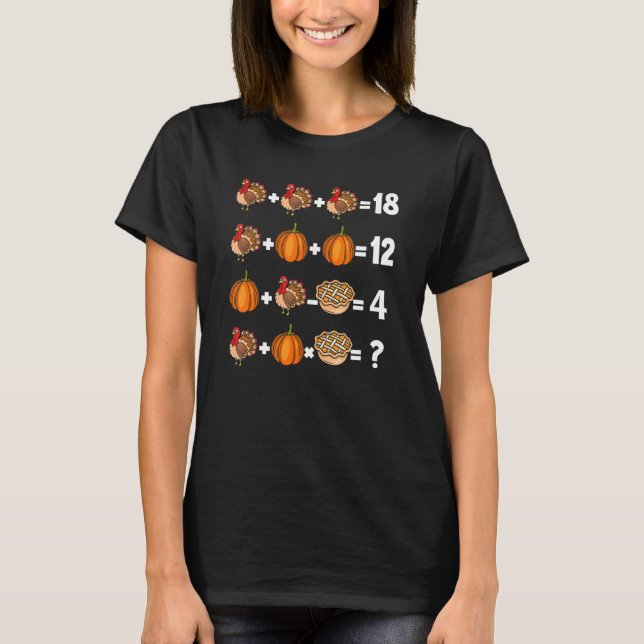 Thanksgiving Order Of Operations Quiz Mathematics  T-Shirt (Front)