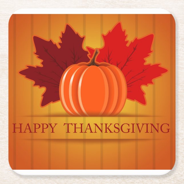 Thanksgiving paper coaster (Front)