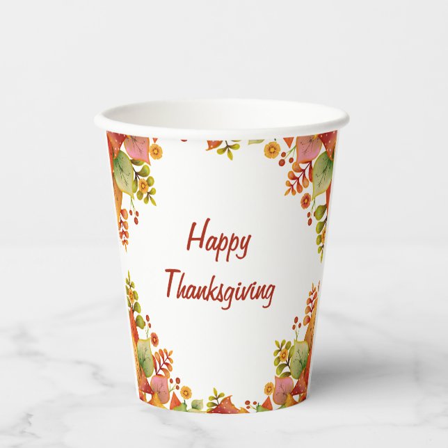 Thanksgiving  paper cups (Front)