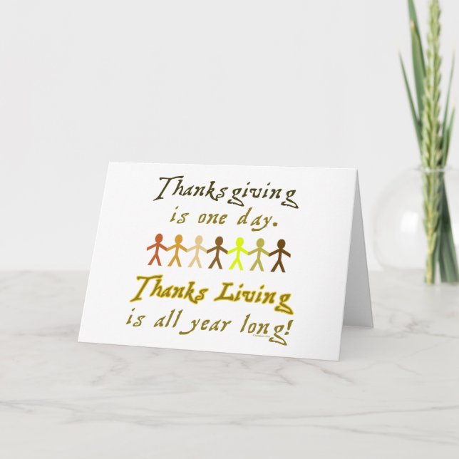 Thanksgiving Paper Cutouts Cute Saying Holiday Card (Front)
