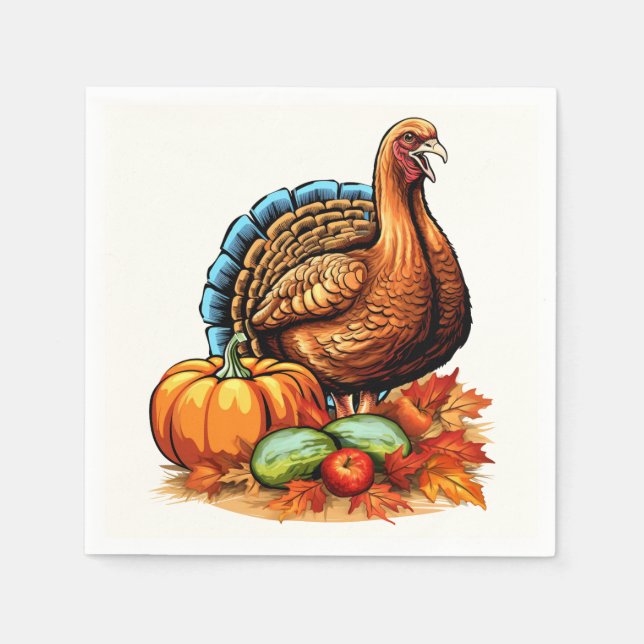 Thanksgiving Paper Napkins  (Front)