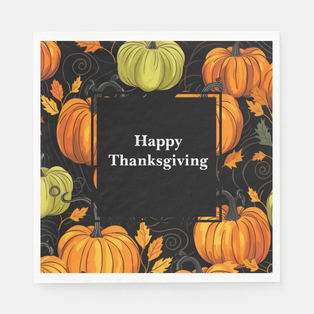 Thanksgiving Paper Napkins  (Front)