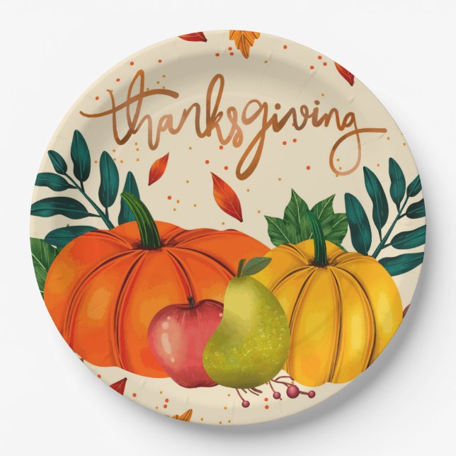 Thanksgiving Paper Plate (Front)