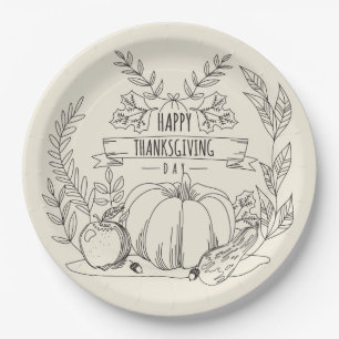 Thanksgiving Paper Plate