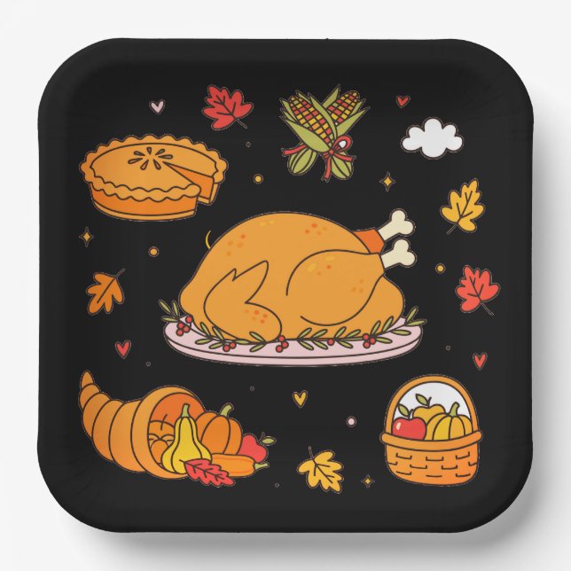 Thanksgiving paper plates (Front)