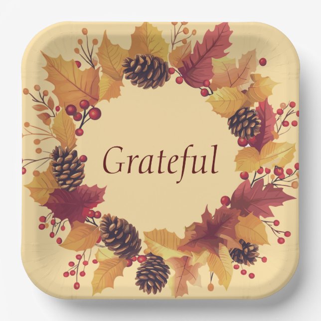 Thanksgiving paper plates (Front)