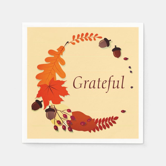 Thanksgiving paper plates napkin (Front)
