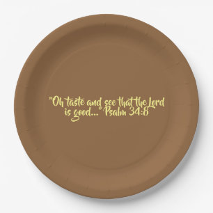 Thanksgiving Paper Plates "Taste and See"