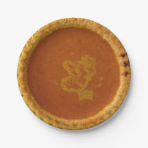 Thanksgiving Paper Plates With Pumpkin Pie