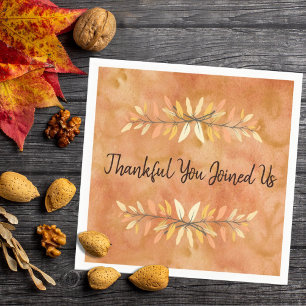 Thanksgiving Party Autumn Colour Leaf Borders Napkin