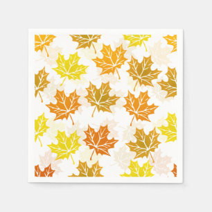 Thanksgiving Party Autumn Maple Leaf Fall Foliage Napkin