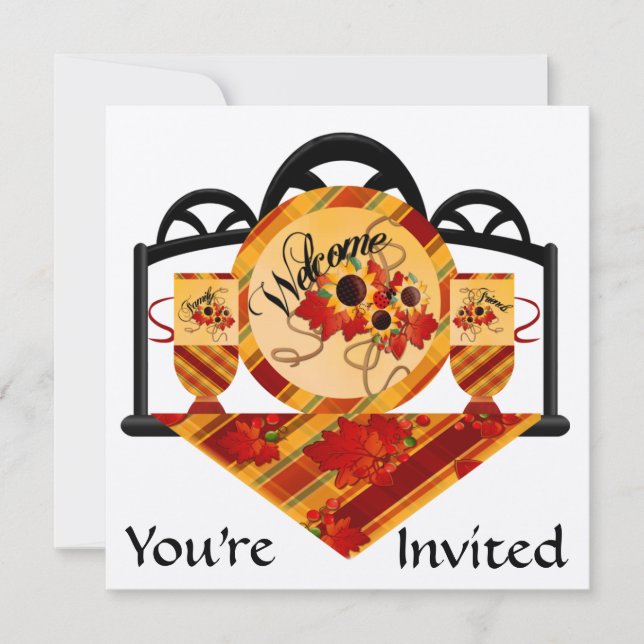 Thanksgiving Party Invitation (Front)