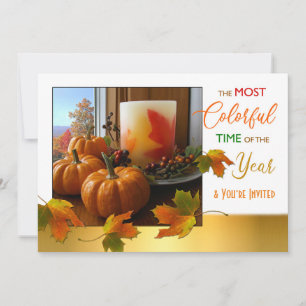 Thanksgiving Party Invitation Most Colourful Time