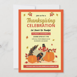 Thanksgiving Party Invitation Template