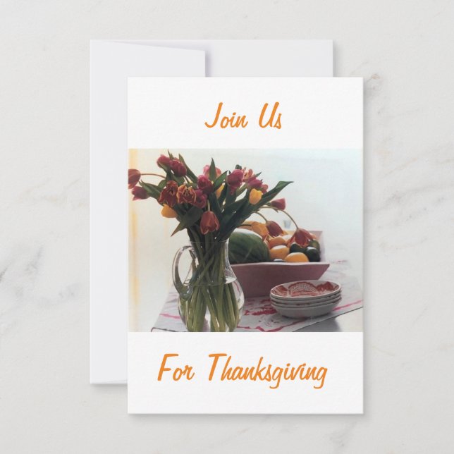 **THANKSGIVING PARTY OR DINNER** INVITATION (Front)