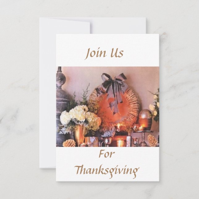 **THANKSGIVING PARTY OR DINNER** INVITATION (Front)