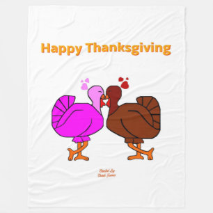Thanksgiving Passion Large Fleece Blanket