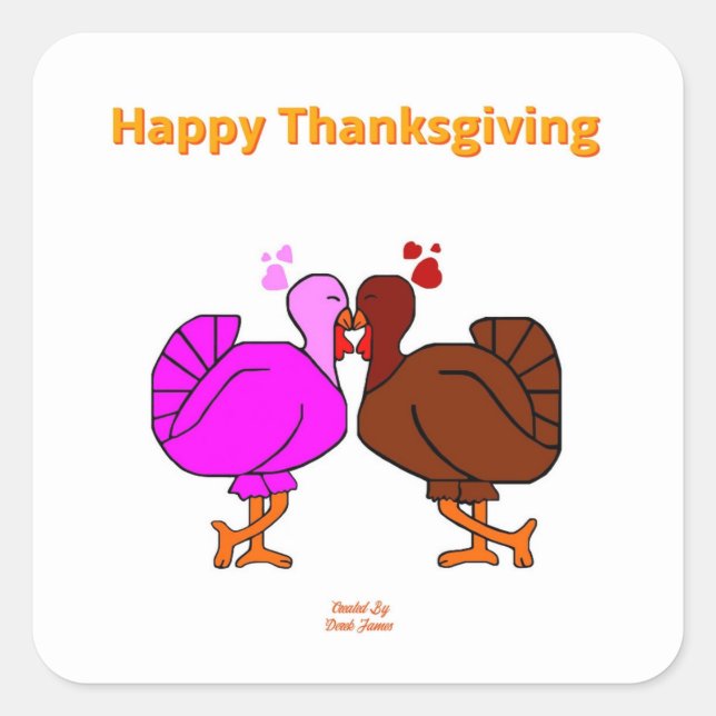 Thanksgiving Passion Square Sticker (Front)