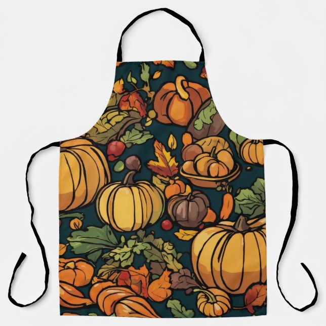 Thanksgiving pattern Apron (Front)