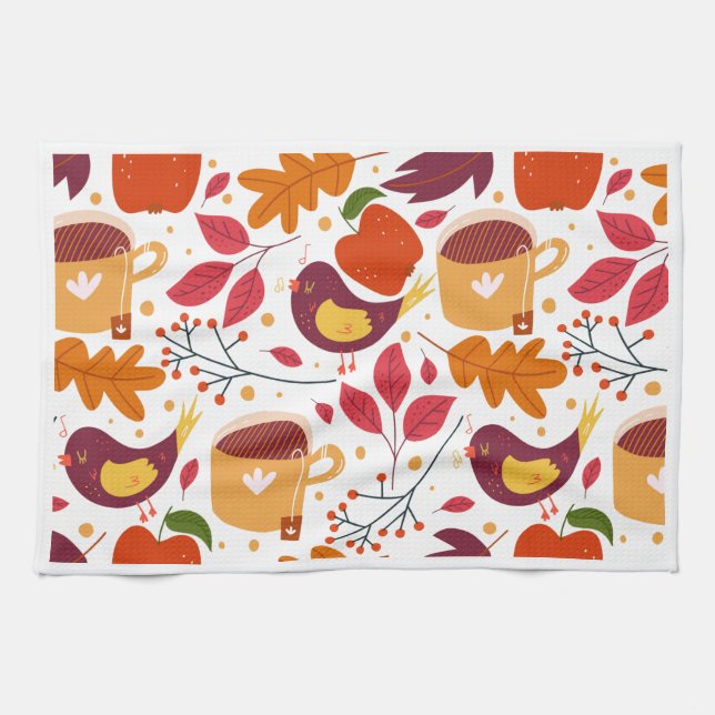 THANKSGIVING PATTERN DESIGN KITCHEN TOWEL (Horizontal)