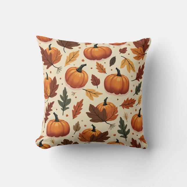 Thanksgiving pattern pillow cushion (Front)