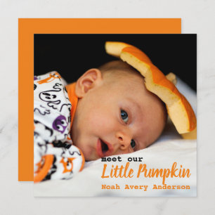 Thanksgiving Photo Birth Announcement