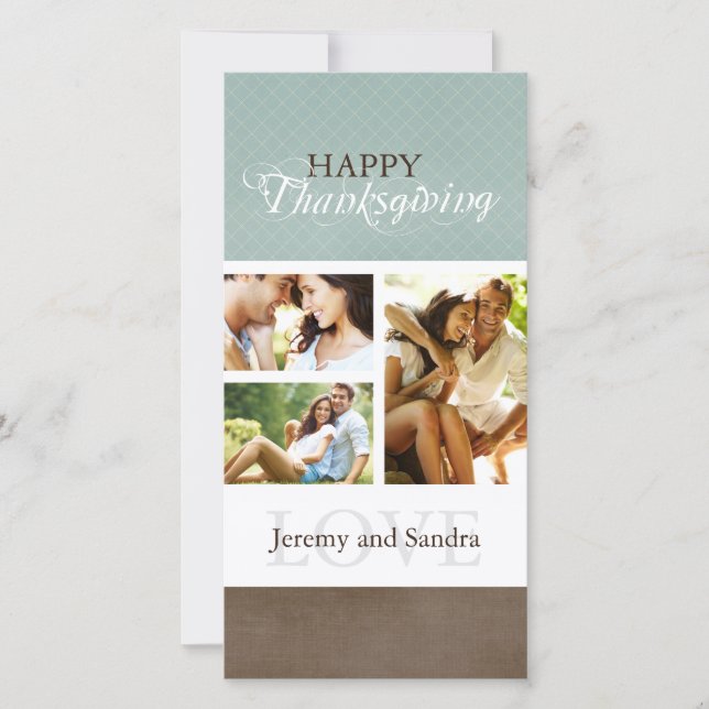 Thanksgiving Photo Card (4x8) (Front)