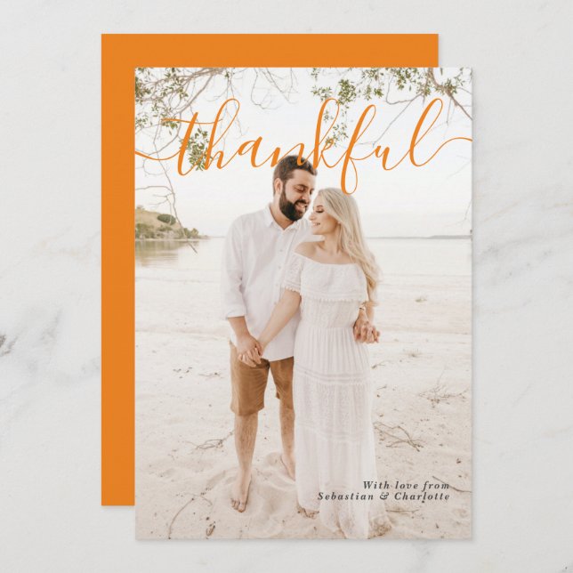 Thanksgiving Photo Typography Template (Front/Back)