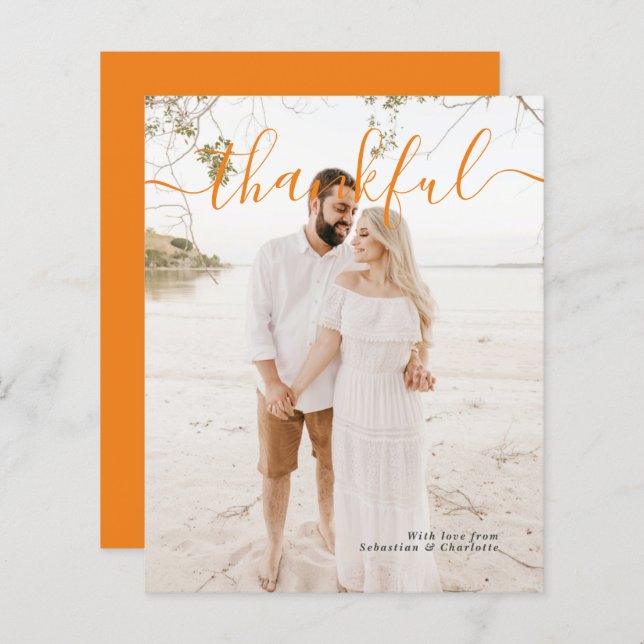 Thanksgiving Photo Typography Template (Front/Back)