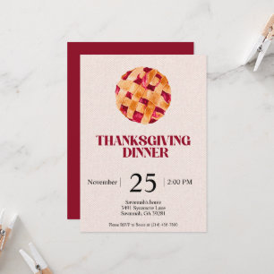 Thanksgiving Pie Dinner Invitation