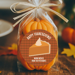 Thanksgiving Pie Dinner Party Classic Round Sticker