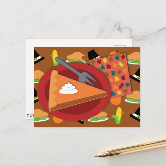 Thanksgiving Pie  Postcard (Front/Back In Situ)