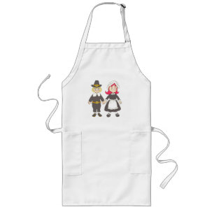 Thanksgiving Pilgrim Boy And Girl Long Apron