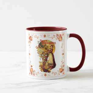 Thanksgiving Pilgrim Girl Coffee Mug