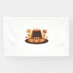 Thanksgiving Pilgrim Hat – Autumn Harvest Design C Banner