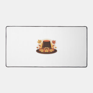 Thanksgiving Pilgrim Hat – Autumn Harvest Design C Desk Mat