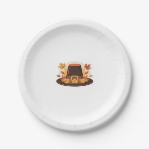 Thanksgiving Pilgrim Hat � Autumn Harvest Design C Paper Plate
