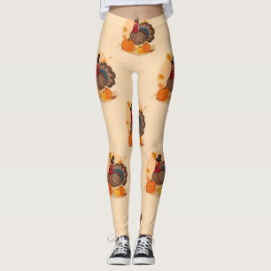thanksgiving pilgrim turkey leggings