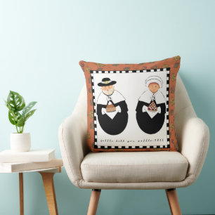 Thanksgiving Pilgrims Cushion