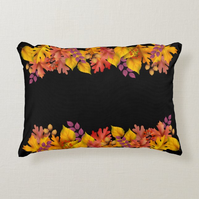 Thanksgiving Pillows Leaves of Fall Autumn  (Front)